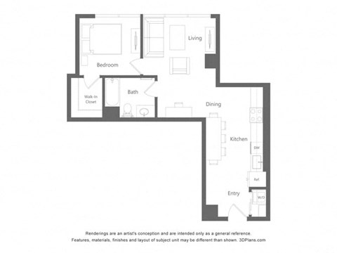 the floor plan of the apartment